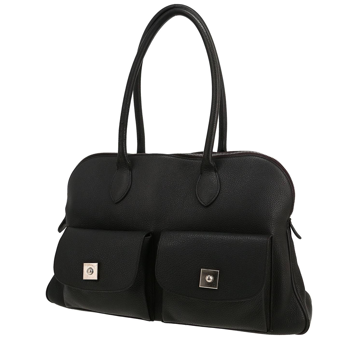 Hermès  Caravas handbag  in black togo leather
