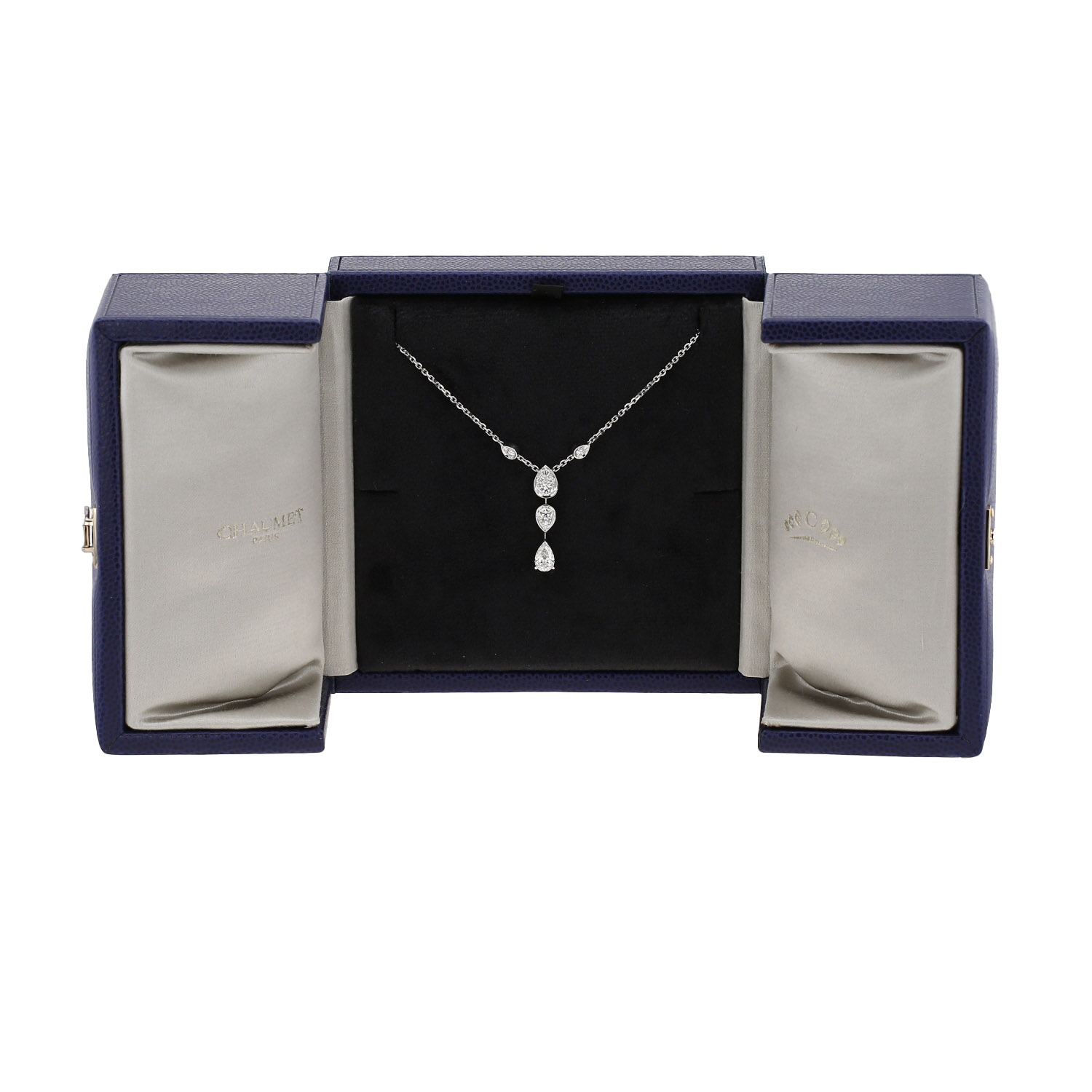 Chaumet Joséphine Ronde d'Aigrettes pendant in white gold and diamonds - Detail D2