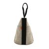 Bolso de mano Hermès   en lona beige y negra - 360 thumbnail
