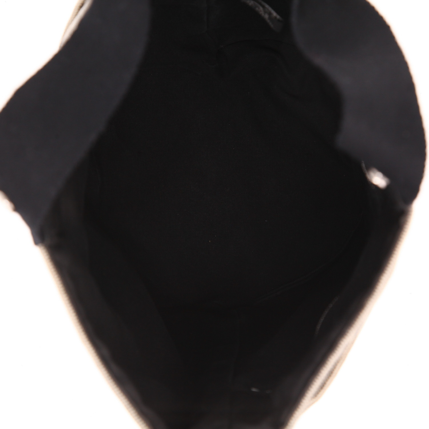 Borsa Hermès   in tela beige e nera - Detail D3