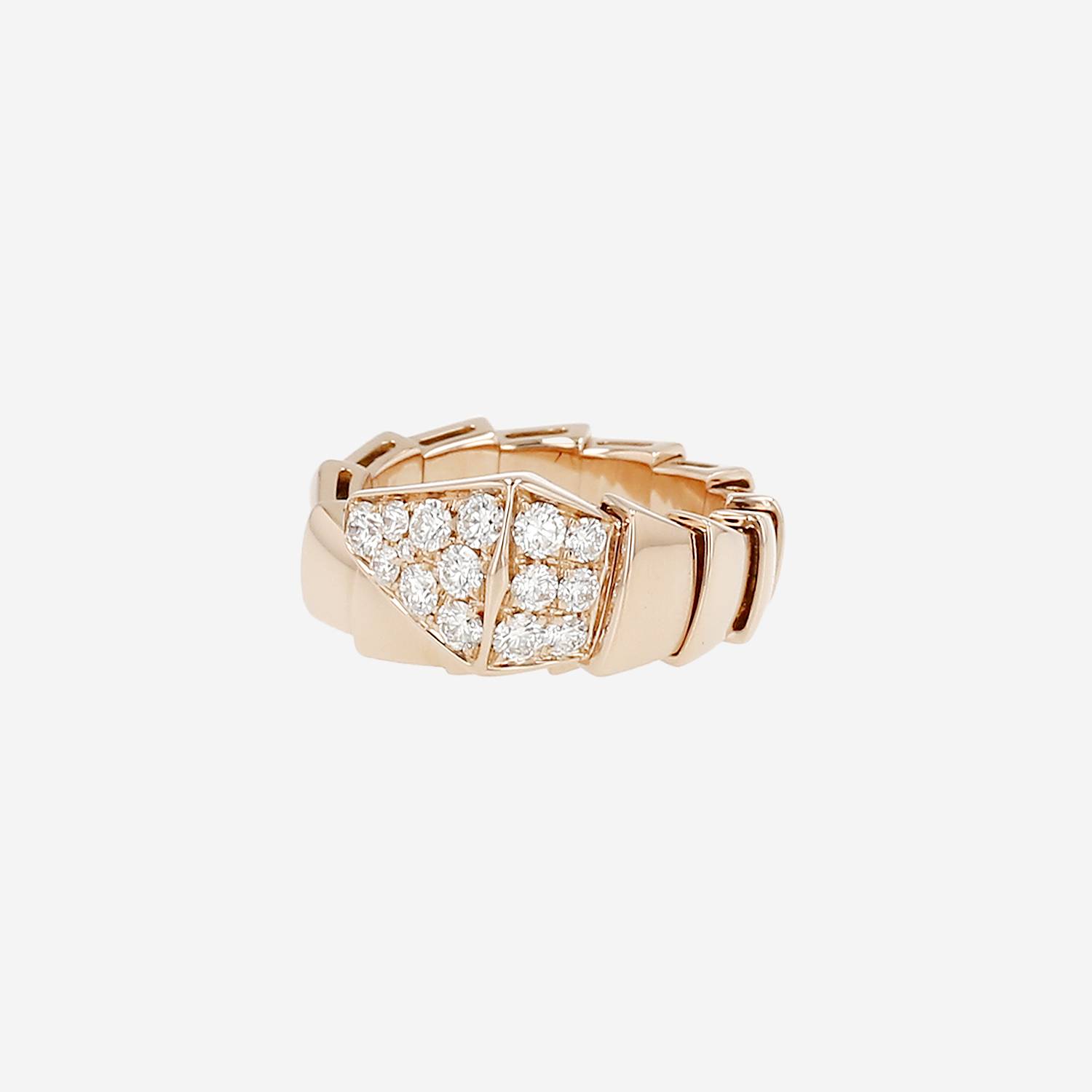 Bague Bulgari Serpenti Viper en or rose et diamants