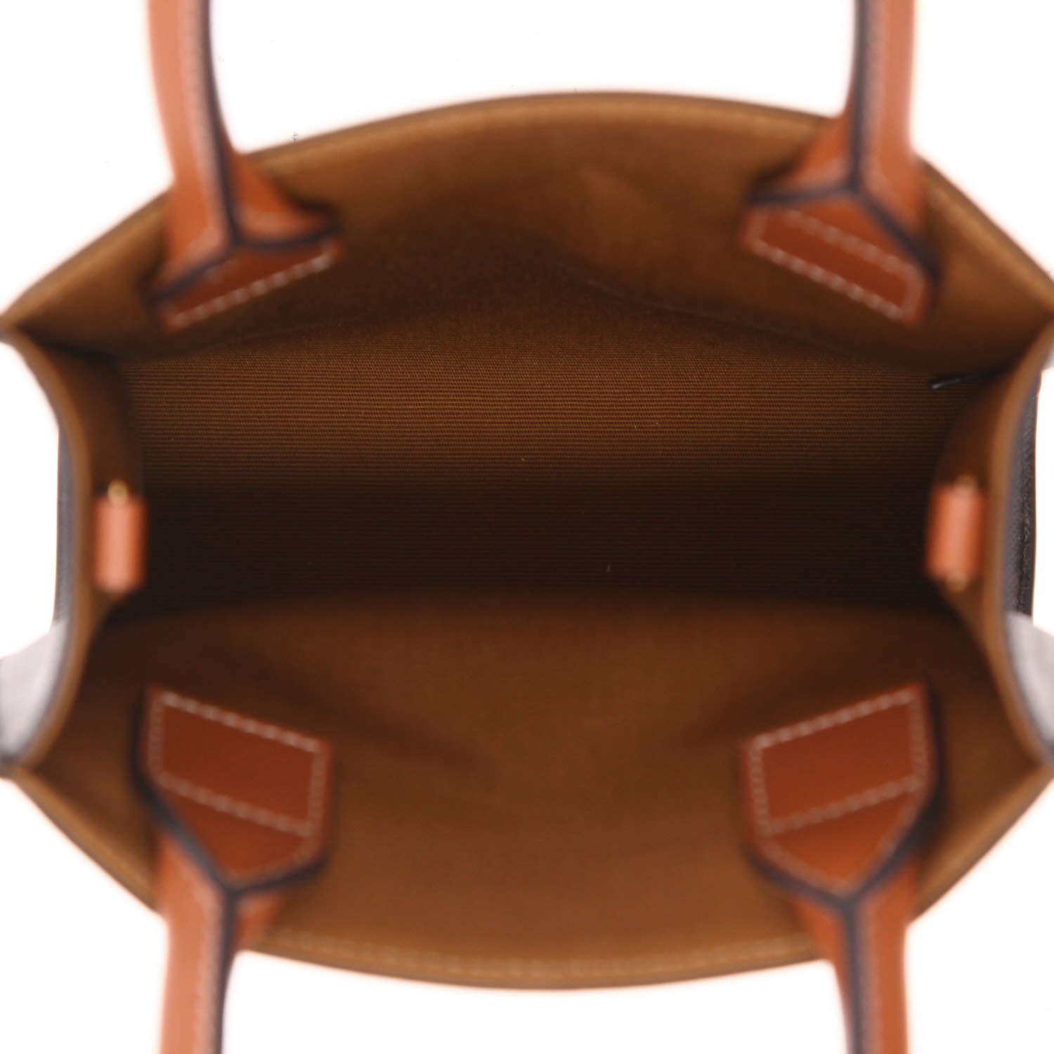 Celine  Vertical shoulder bag  in brown "Triomphe" canvas  and brown leather - Detail D3