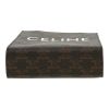 Celine  Vertical shoulder bag  in brown "Triomphe" canvas  and brown leather - Detail D1 thumbnail