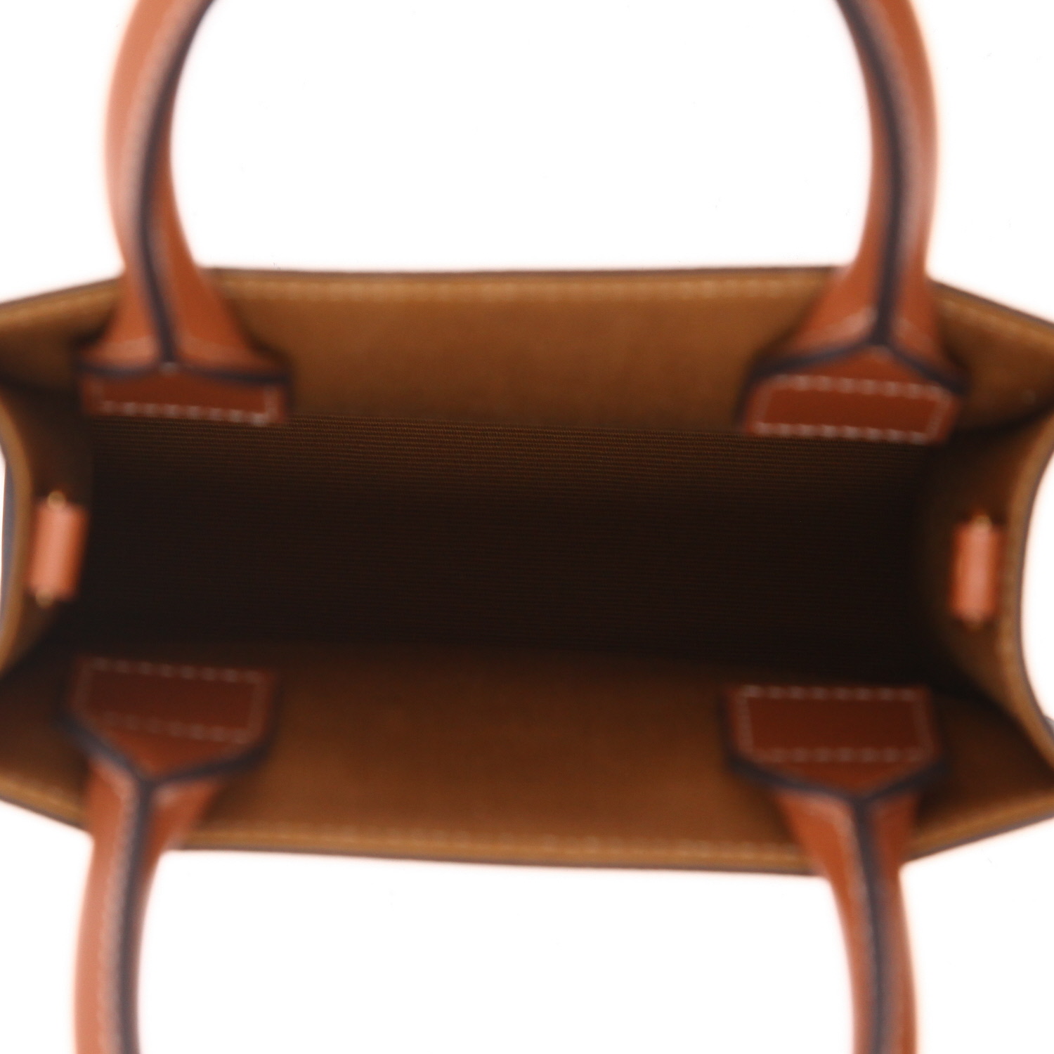 Celine  Vertical shoulder bag  in brown "Triomphe" canvas  and brown leather - Detail D3