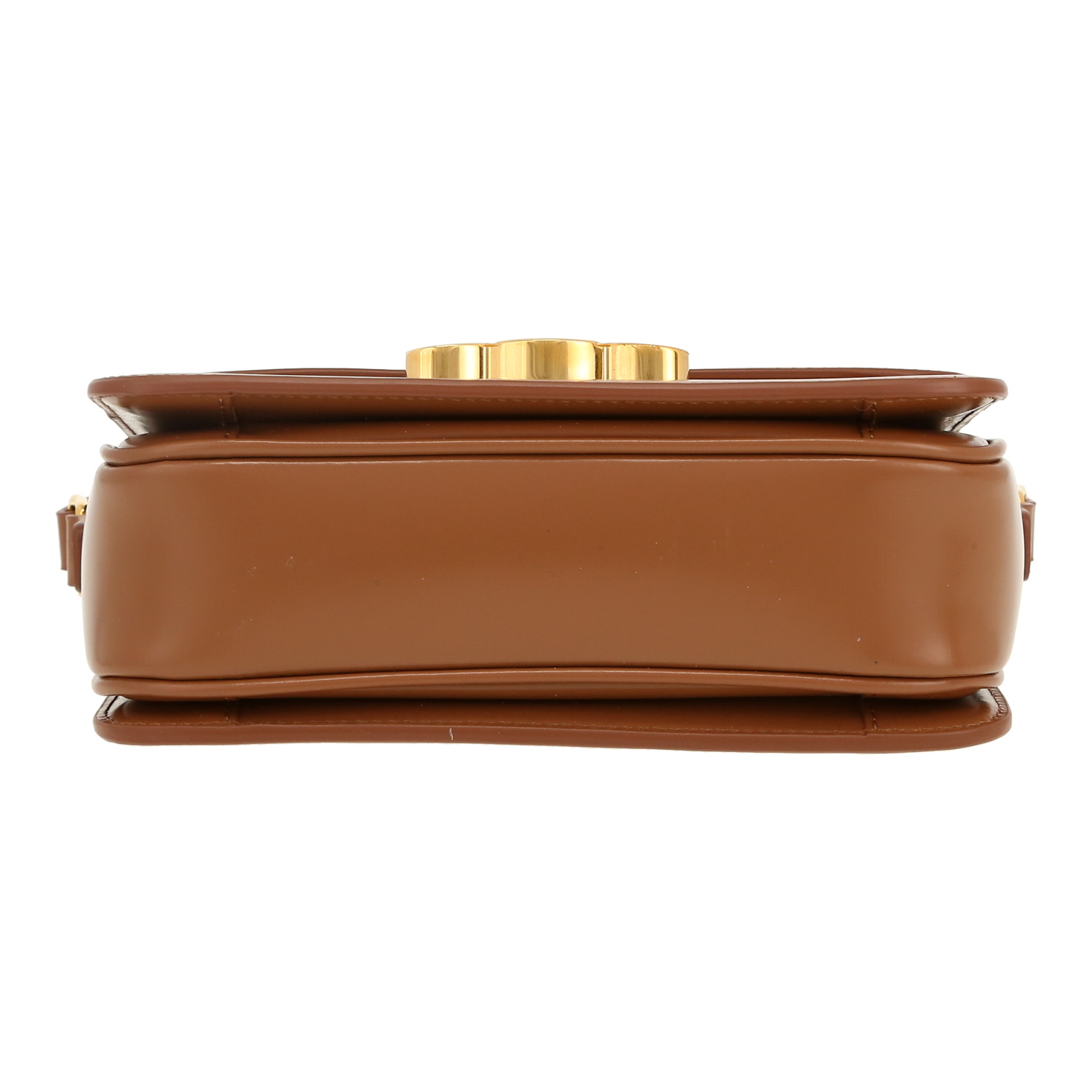 Celine  Triomphe Teen shoulder bag  in brown leather - Detail D1