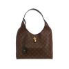 Louis Vuitton  Flower Hobo shopping bag  in brown monogram canvas  and black leather - 360 thumbnail