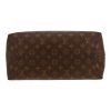 Louis Vuitton  Flower Hobo shopping bag  in brown monogram canvas  and black leather - Detail D1 thumbnail