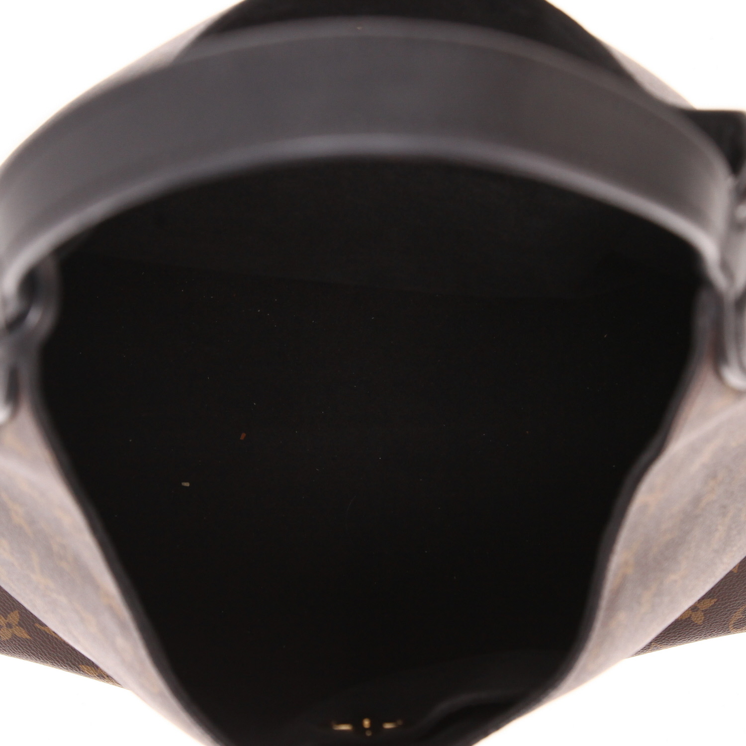 Shopping bag Louis Vuitton  Flower Hobo in tela monogram marrone e pelle nera - Detail D3