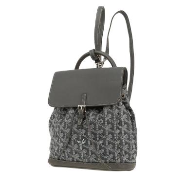 Goyard  Alpin Mini backpack  in grey Goyard canvas  and grey leather