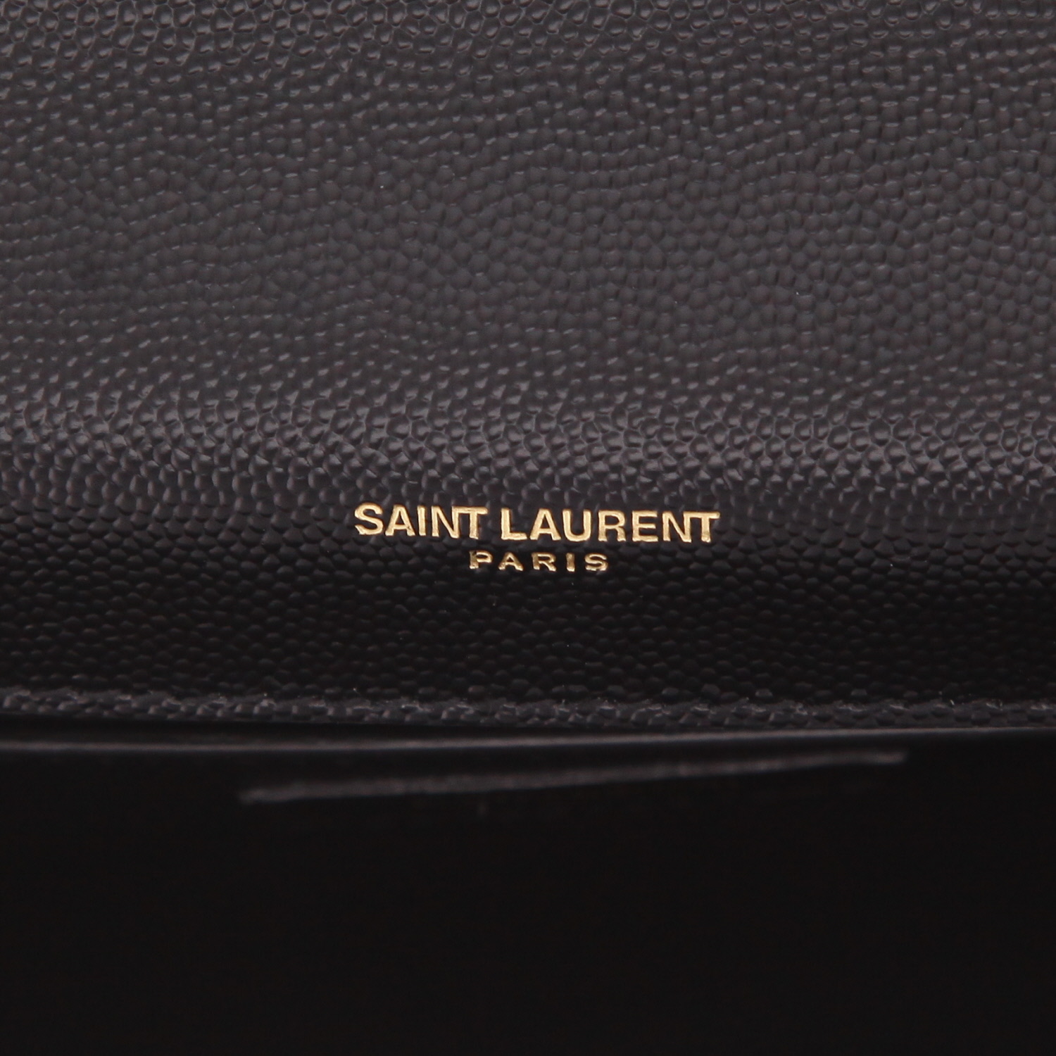 Borsa a tracolla Saint Laurent  Kate modello medio  in pelle martellata nera - Detail D2