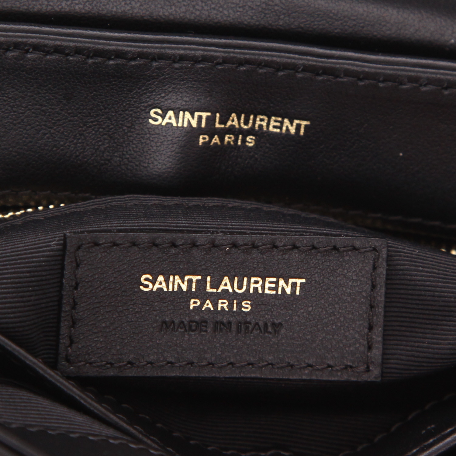 Borsa a tracolla Saint Laurent  Toy Loulou in pelle trapuntata nera - Detail D2