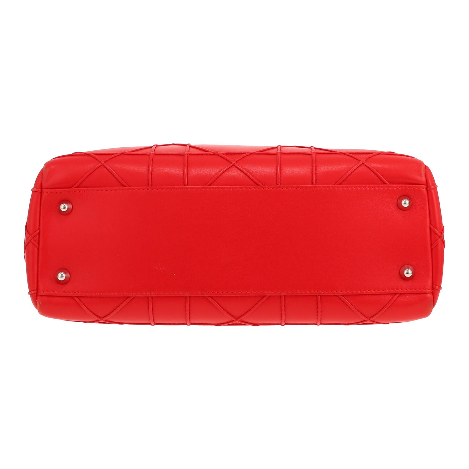 Sac à main Dior  Dior Soft en cuir cannage rouge - Detail D1