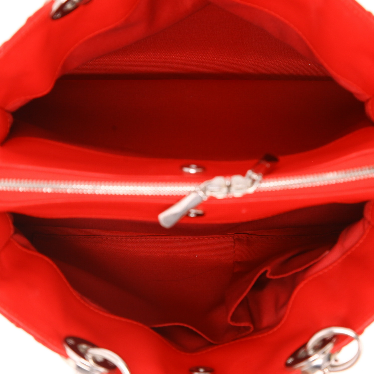 Dior  Dior Soft handbag  in red leather cannage - Detail D3