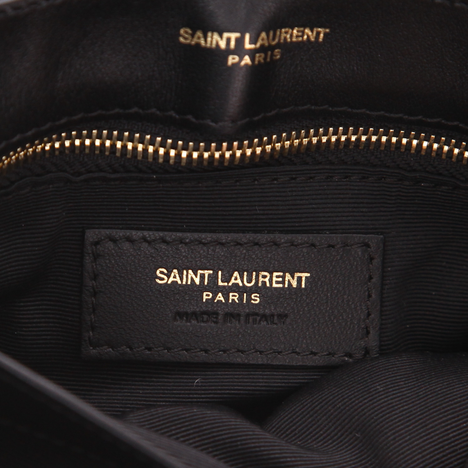 Sac bandoulière Saint Laurent  Toy Loulou en cuir matelassé noir - Detail D2
