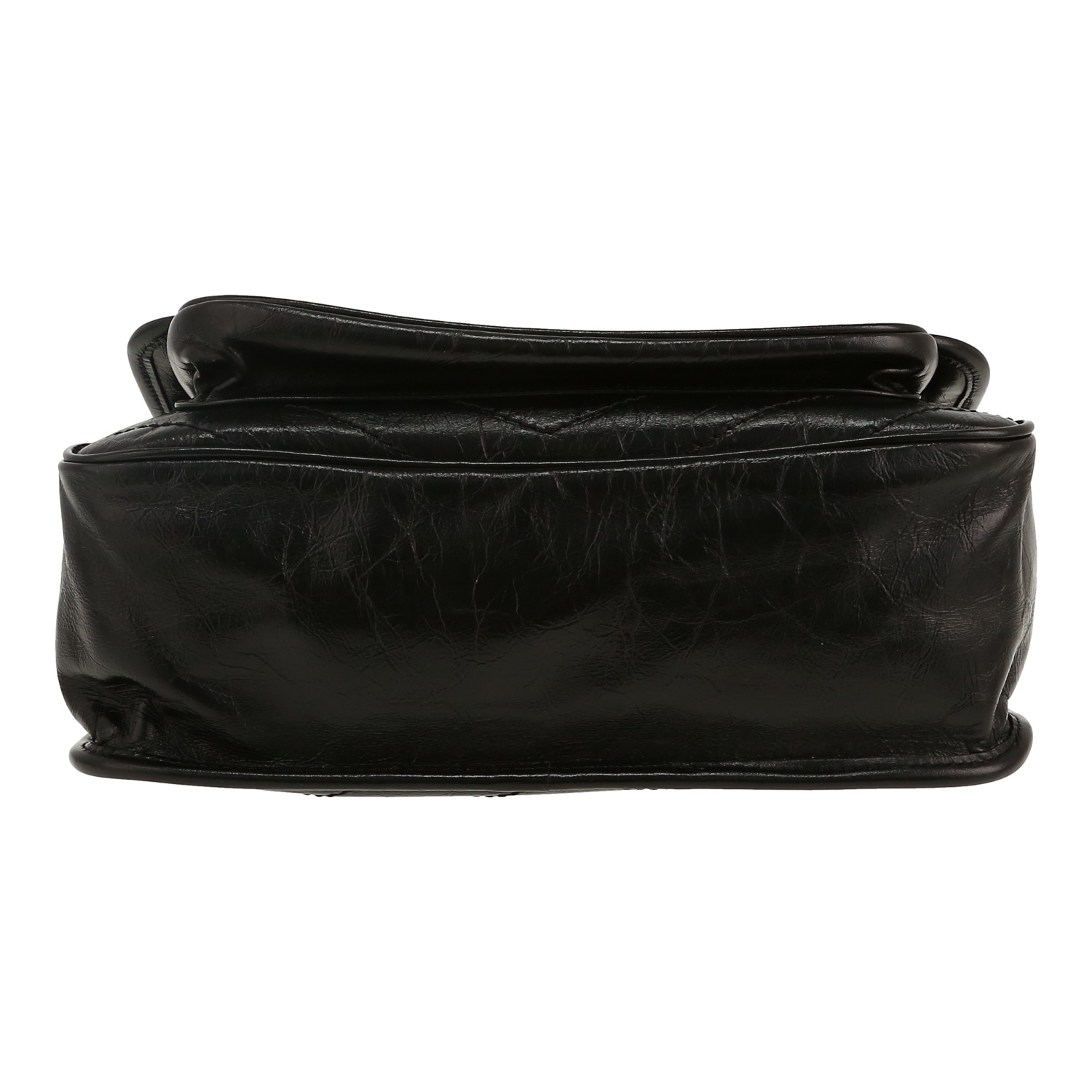 Sac bandoulière Saint Laurent  Niki moyen modèle  en cuir noir - Detail D1