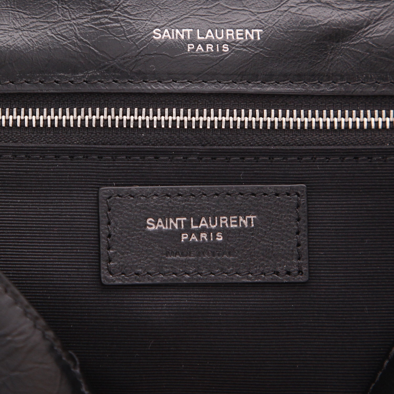 Saint Laurent  Niki medium model  shoulder bag  in black leather - Detail D2