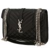 Saint Laurent  Envelope medium model  shoulder bag  in black quilted grained leather - 00pp thumbnail