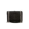 Saint Laurent  Envelope medium model  shoulder bag  in black quilted grained leather - 360 thumbnail