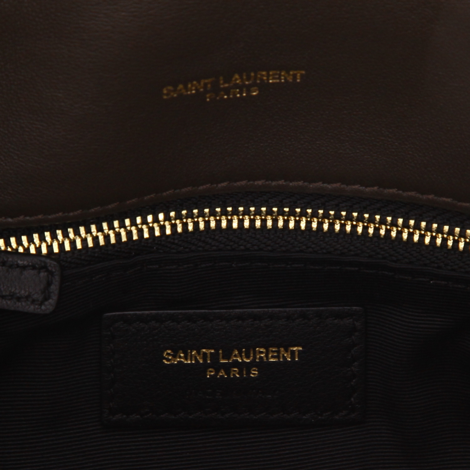 Borsa a tracolla Saint Laurent  Loulou Puffer in pelle trapuntata verde - Detail D2