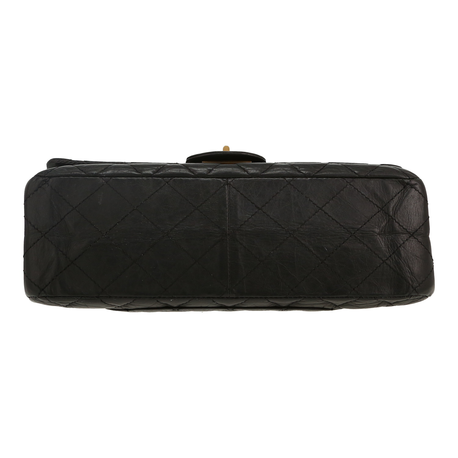 Bolso bandolera Chanel  2.55 en cuero acolchado negro - Detail D1