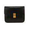 Celine  Classic Box large model  shoulder bag  in black box leather - 360 thumbnail
