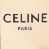 Celine  Vertical shoulder bag  in beige canvas  and black leather - Detail D2 thumbnail