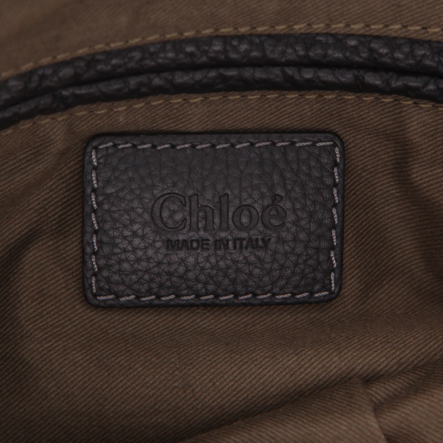 Borsa a tracolla Chloé  Marcie in pelle martellata nera - Detail D2