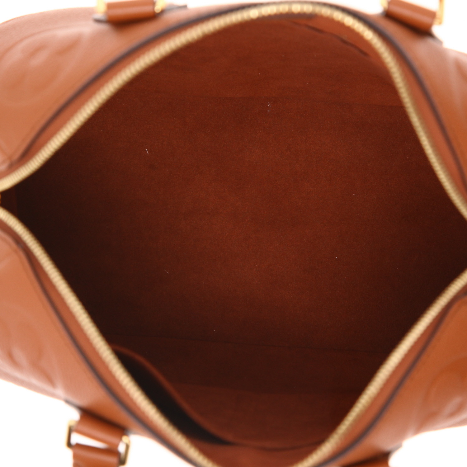 Sac à main Louis Vuitton  Speedy 25 en cuir monogram empreinte marron - Detail D3