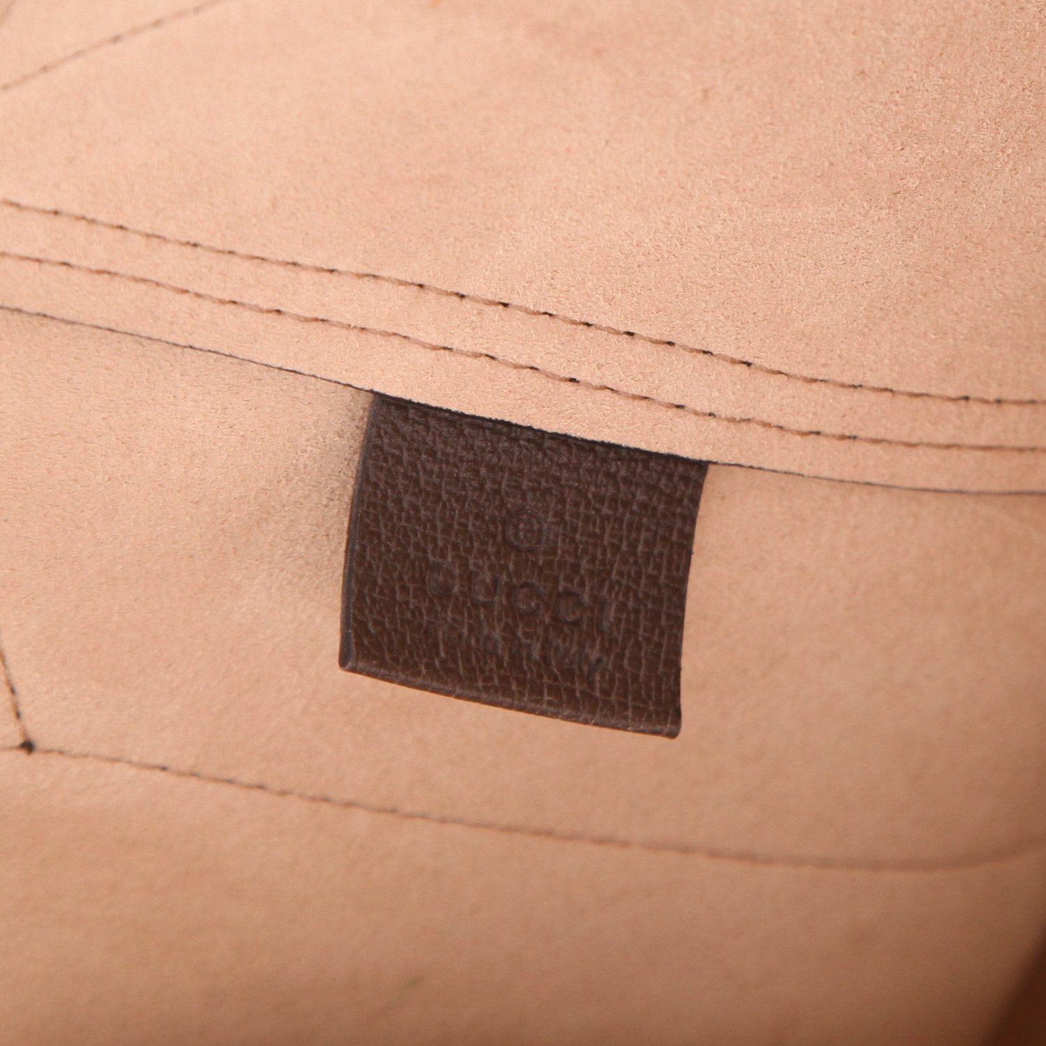 Sac cabas Gucci  Ophidia en toile monogram beige et cuir marron - Detail D2