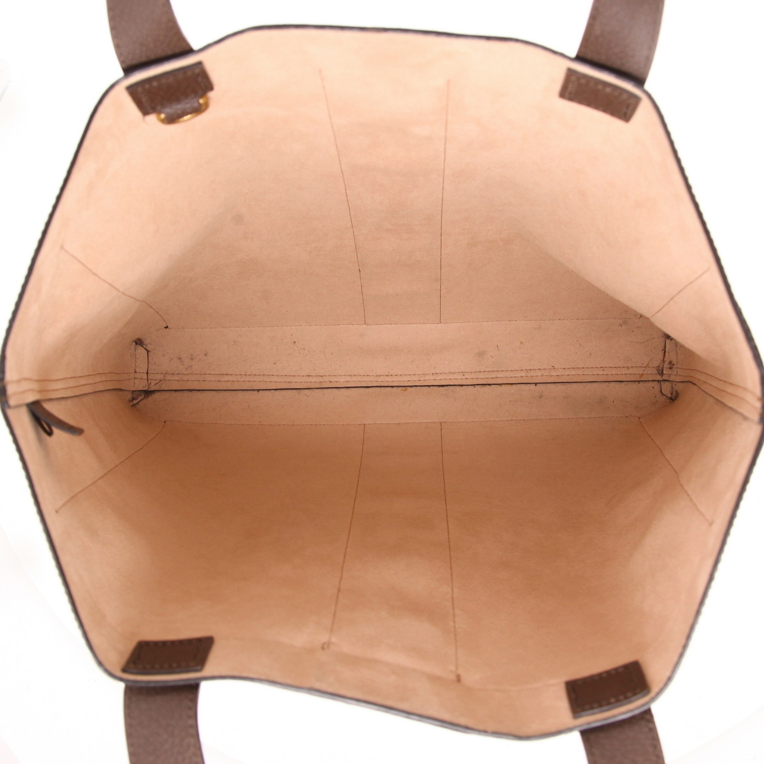 Sac cabas Gucci  Ophidia en toile monogram beige et cuir marron - Detail D3