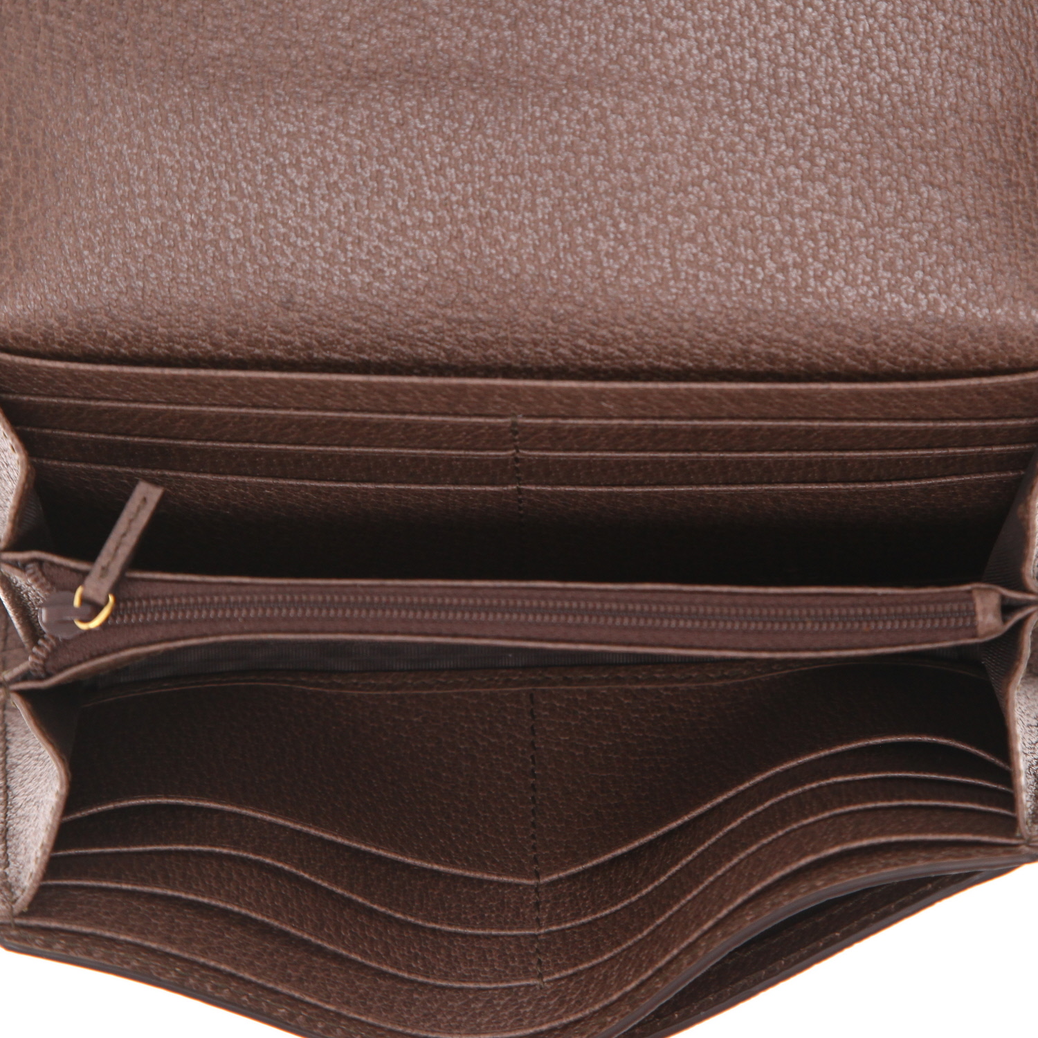 Shopping bag Gucci  Ophidia in tela monogram beige e pelle marrone - Detail D5