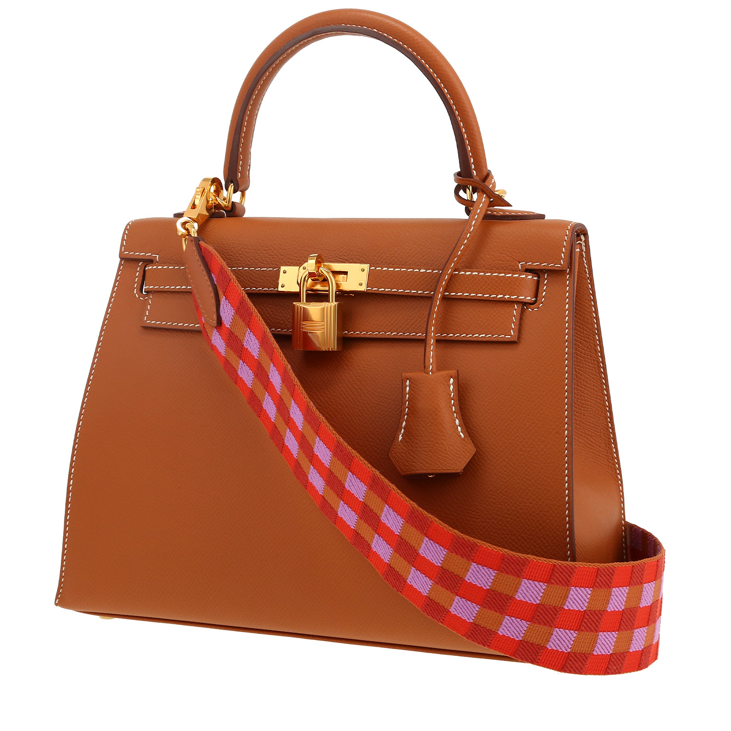 Borsa Hermès  Kelly 25 cm in pelle Epsom gold - Detail D5