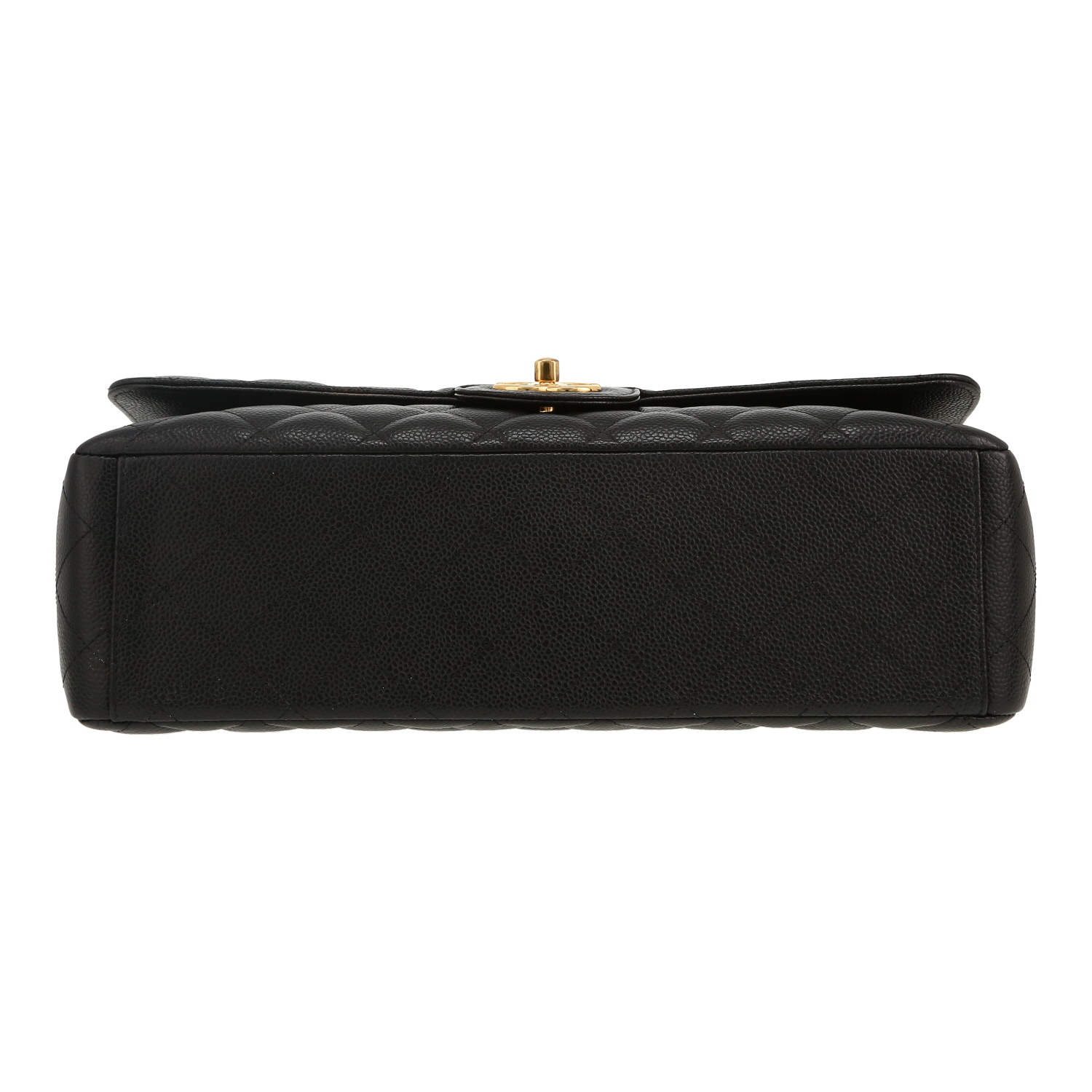 Borsa a tracolla Chanel  Timeless Maxi Jumbo in pelle martellata e trapuntata nera - Detail D1