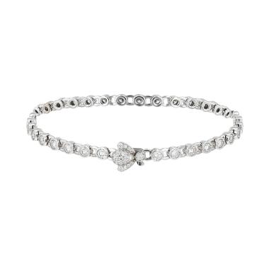 Brazalete Chaumet Bee my Love de oro blanco y diamantes
