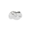 Anello semi-mobile Poiray Tresse modello grande in oro bianco e diamanti - 00pp thumbnail