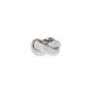 Anello semi-mobile Poiray Tresse modello grande in oro bianco e diamanti - 360 thumbnail