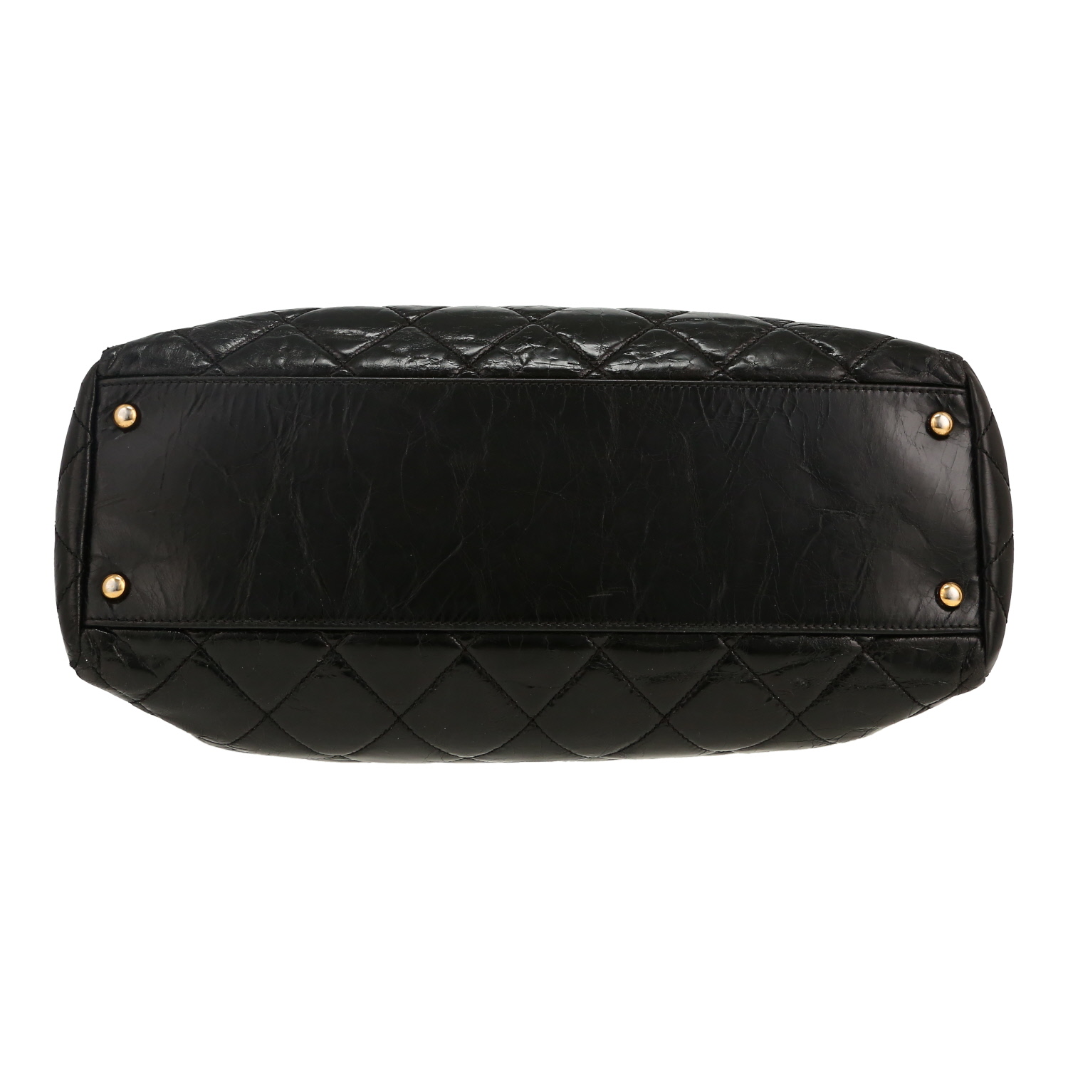 Shopping bag Chanel   in pelle trapuntata nera - Detail D1