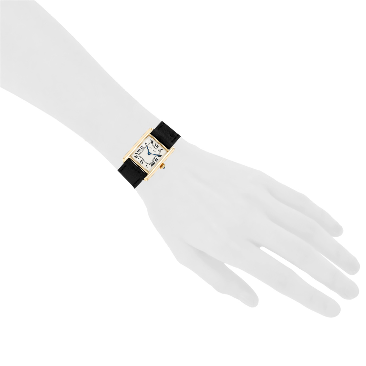 Reloj Cartier Tank Louis Cartier de oro amarillo Ref: Cartier - 1150  Circa 1990 - Detail D1