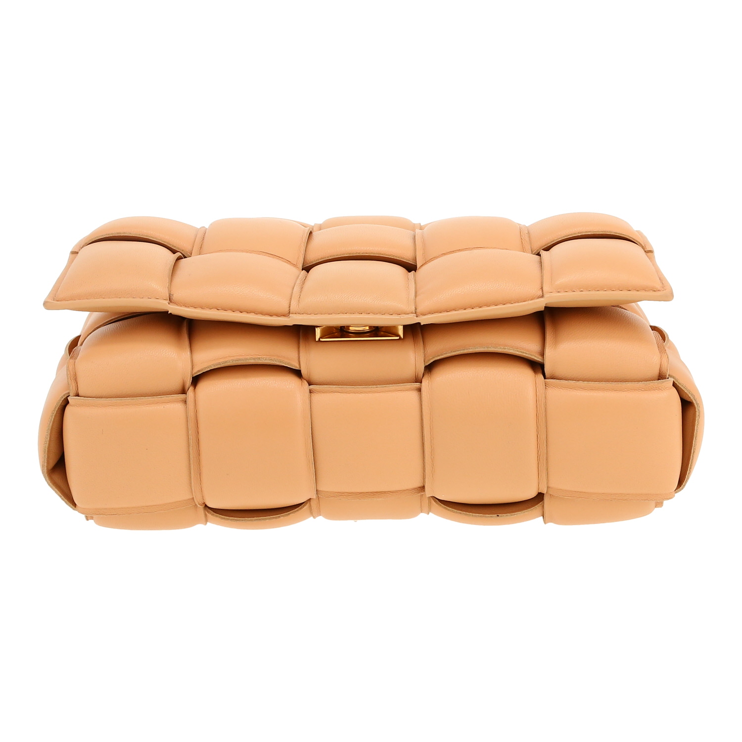 Sac bandoulière Bottega Veneta  Padded Cassette en cuir intrecciato beige - Detail D1