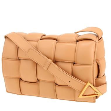 Bolso bandolera Bottega Veneta  Padded Cassette en cuero intrecciato beige