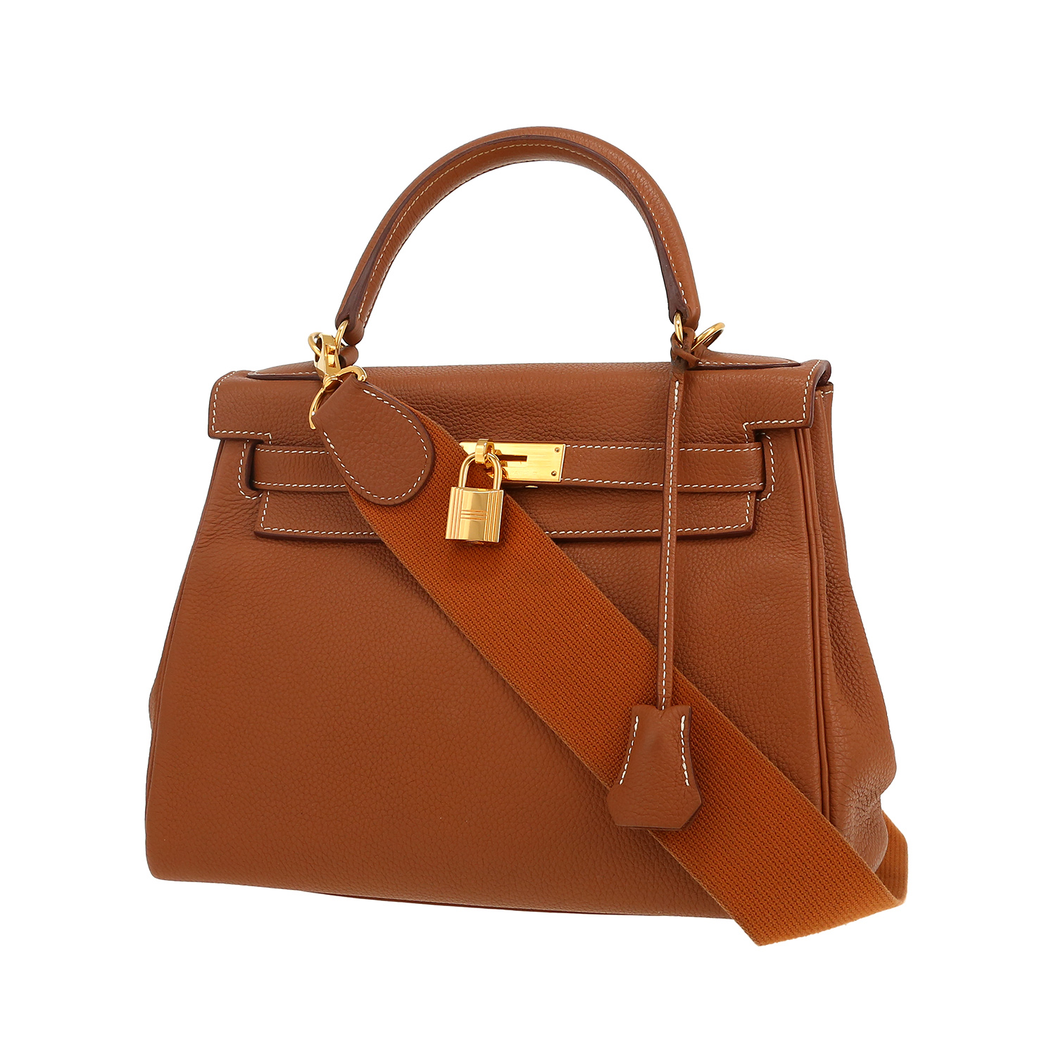 Borsa Hermès  Kelly 28 cm in pelle togo gold - Detail D5