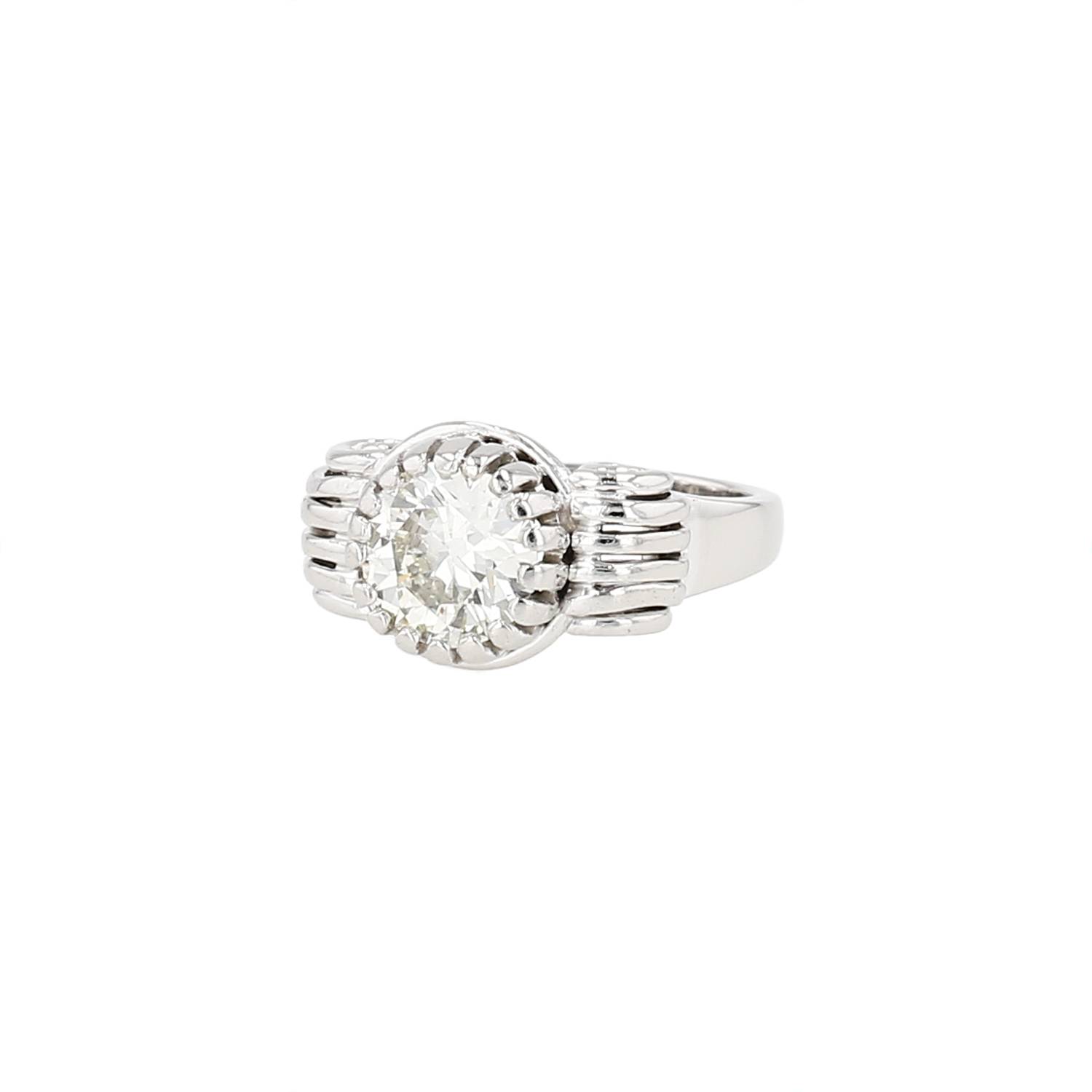 Sortija Vintage  de platino y diamante