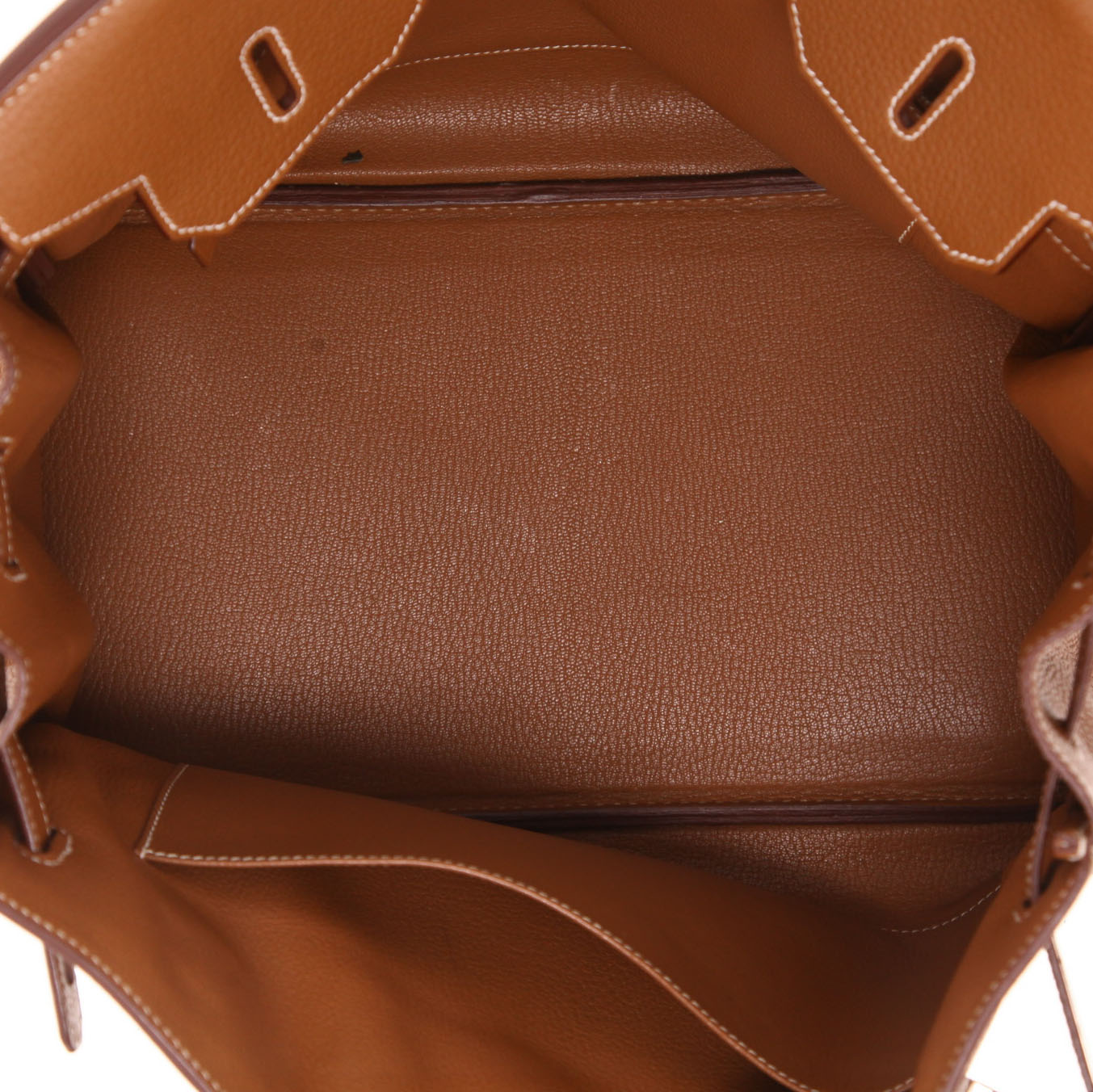 Bolso de mano Hermès  Birkin 35 cm en cuero togo color oro - Detail D3