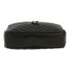 Saint Laurent  Lou Sac Caméra shoulder bag  in black chevron quilted leather - Detail D1 thumbnail