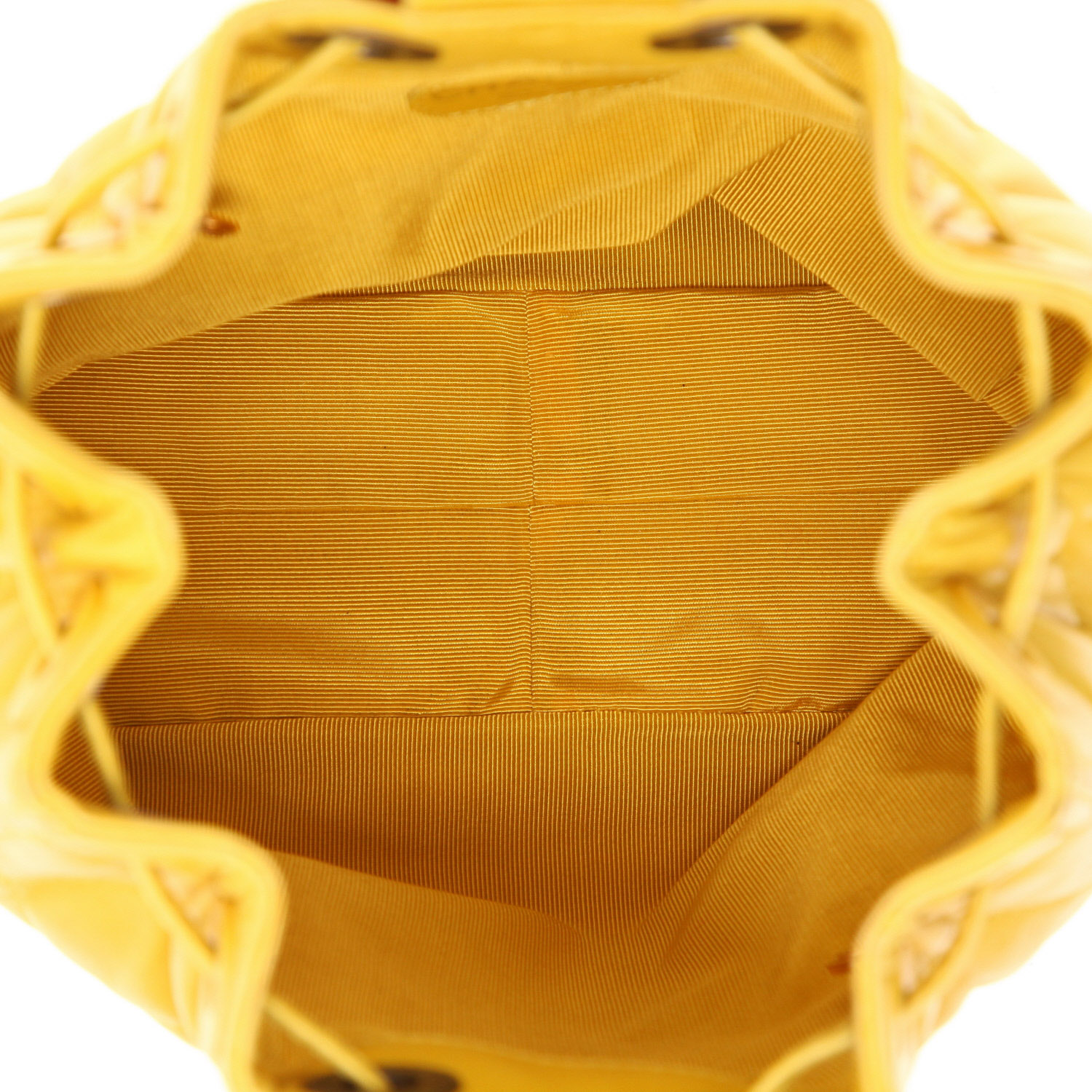 Chanel  Vintage handbag  in yellow quilted leather - Detail D3