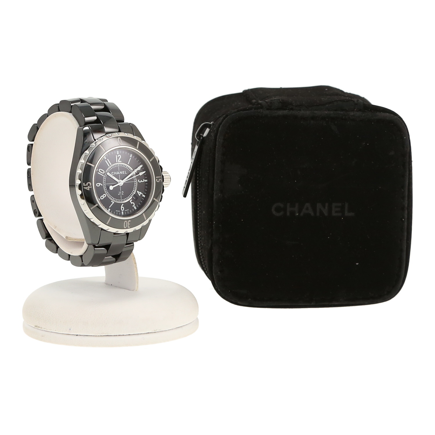 Orologio Chanel J12 in ceramica nera e acciaio Circa 2000