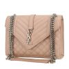 Saint Laurent  Envelope medium model  shoulder bag  in beige grained leather - 00pp thumbnail