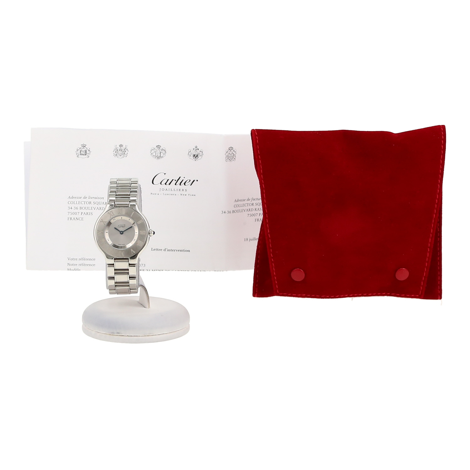 Montre Cartier Must 21 en acier Ref: Cartier - 1330  Vers 1990 - Detail D2