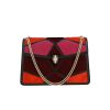Borsa Bulgari  Serpenti in puledro bordeaux rosa e rosso e pelle nera - 360 thumbnail