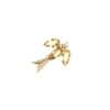 Broche années 1940 Vintage  en or jaune et citrines - 360 thumbnail